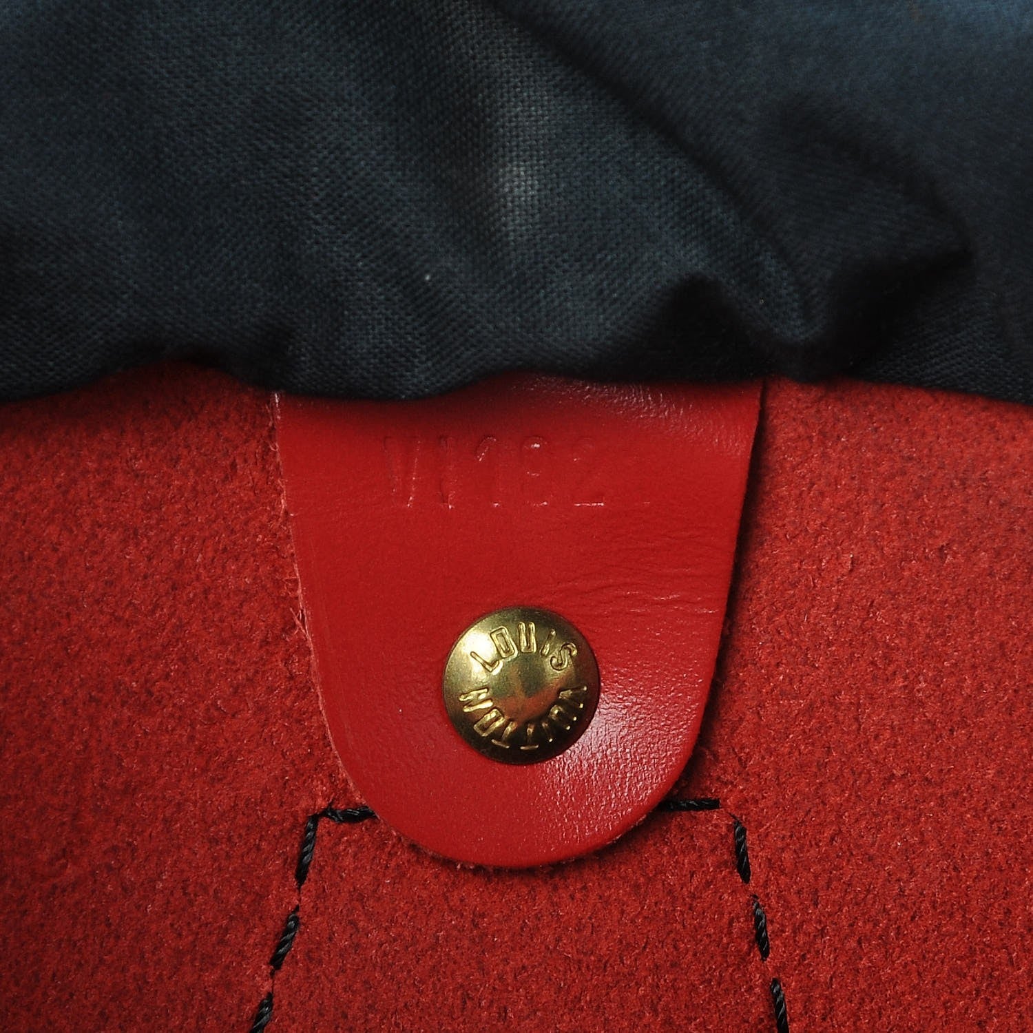 Louis Vuitton Epi Speedy 25 Castillan Red 9 of 10