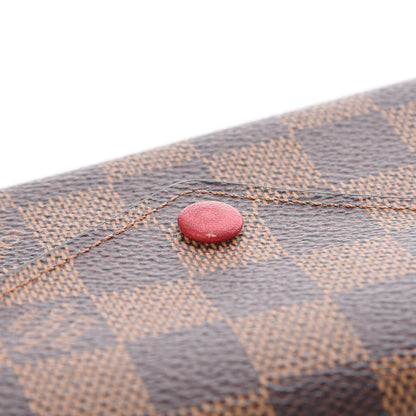 Louis Vuitton Damier Ebene Victorine Wallet Red 9 of 10