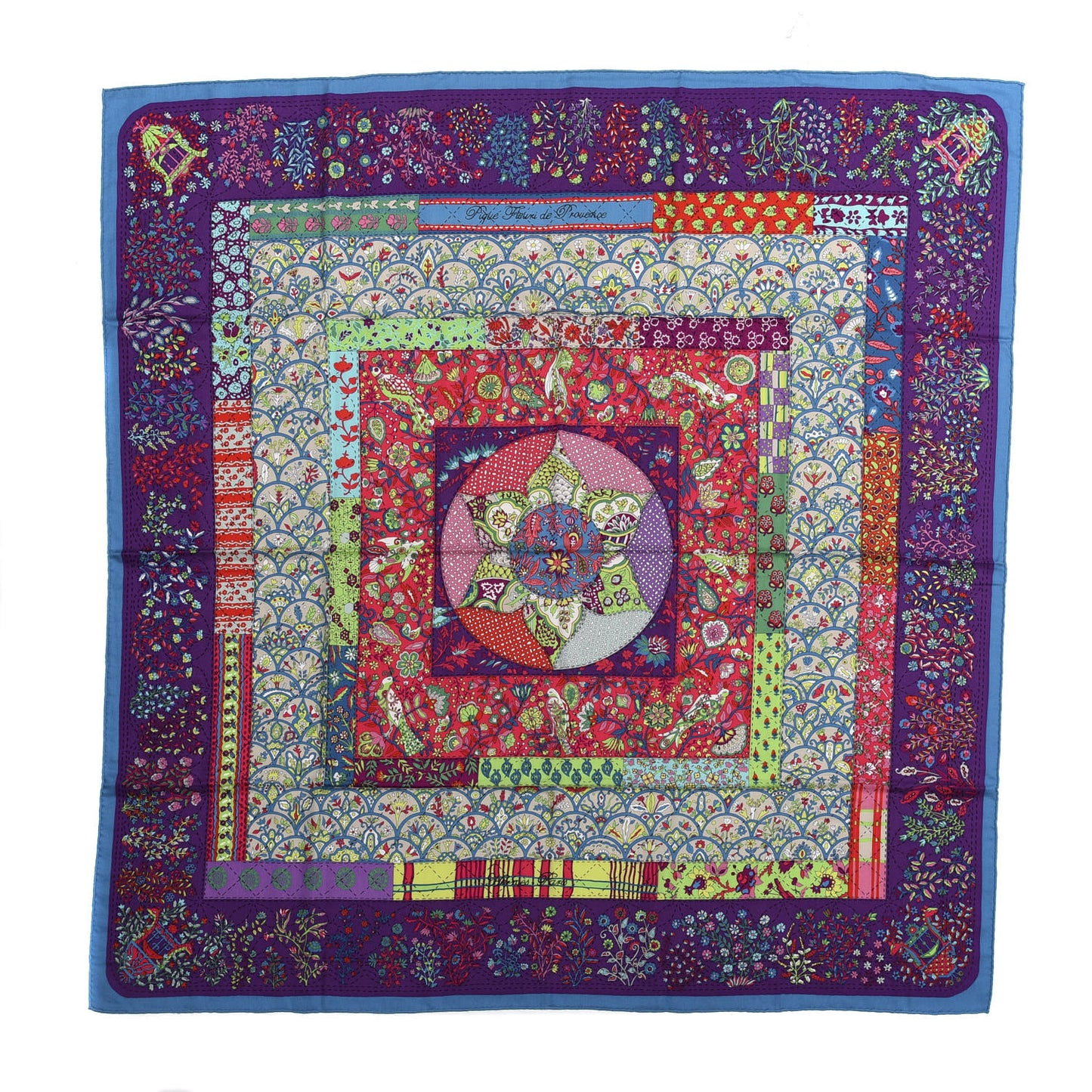 Cashmere Silk Pique Fleuri de Provence Shawl 140