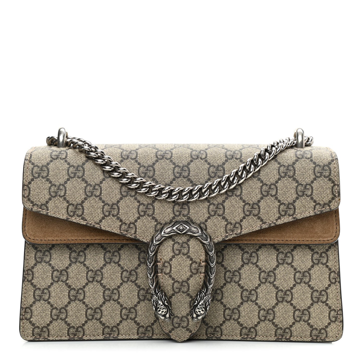 GG Supreme Monogram Small Dionysus Shoulder Bag Taupe