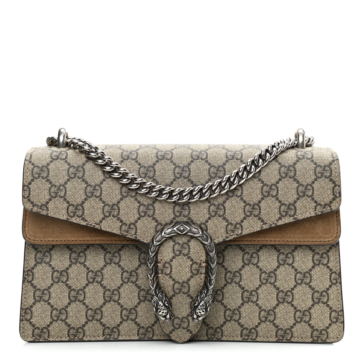 Gucci GG Supreme Monogram Small Dionysus Shoulder Bag Taupe 1 of 9