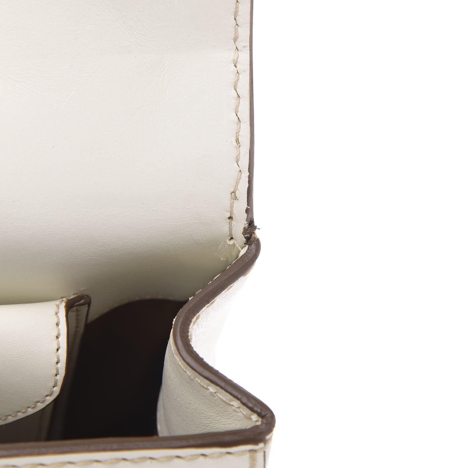 Prada Vitello Tri-Color Sound Top Handle Satchel White Naturale 12 of 13