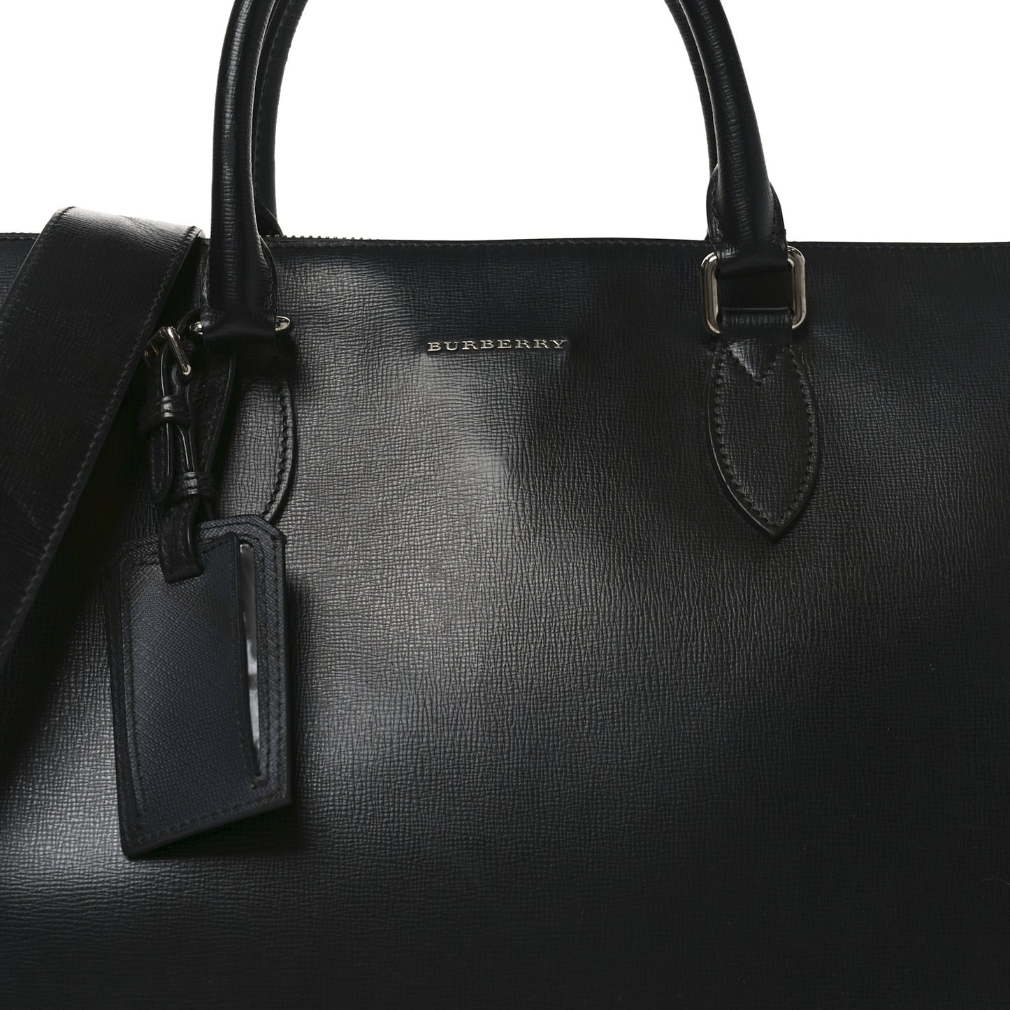 Textured Calfskin Bermondsey Business Briefcase Black