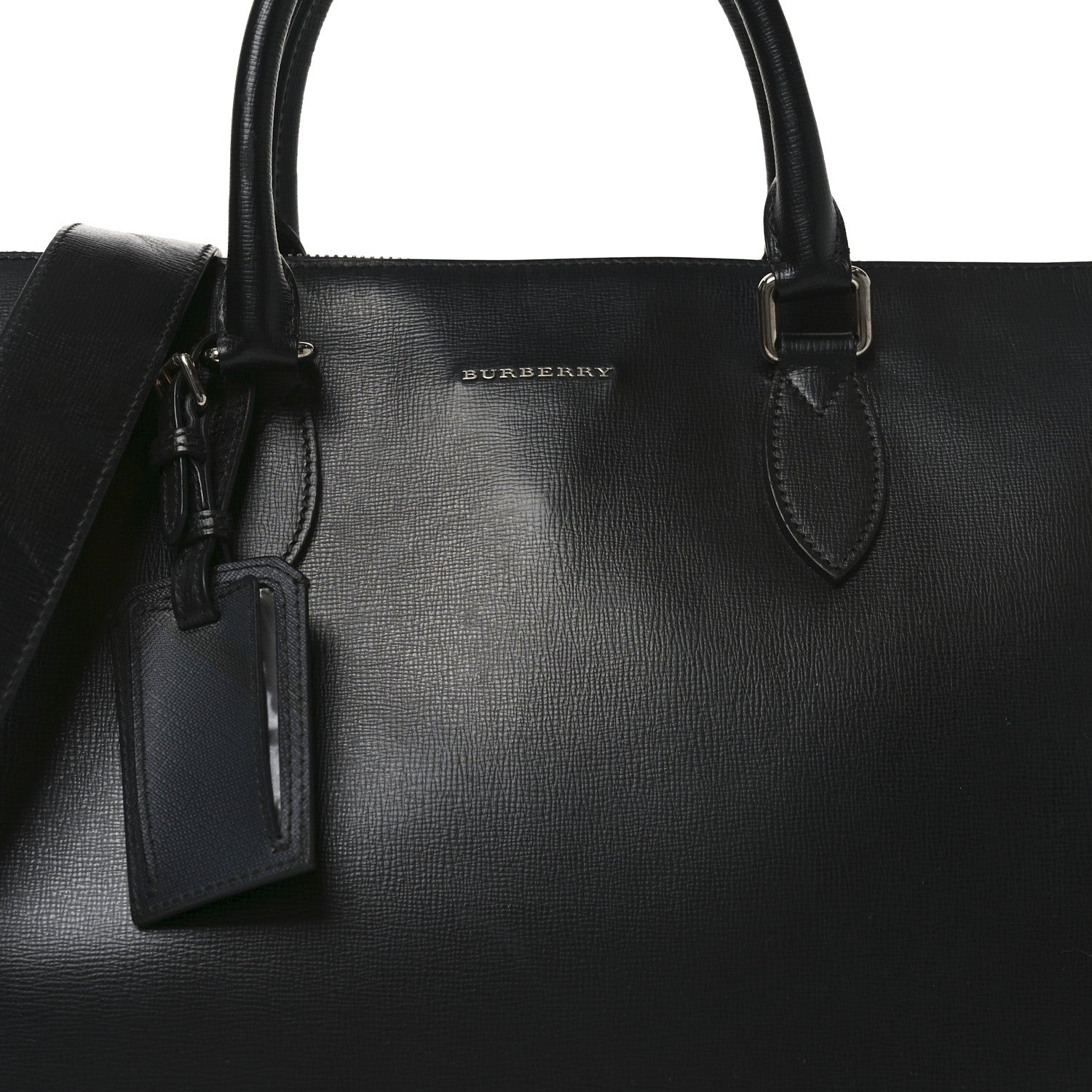 Burberry Textured Calfskin Bermondsey Business Briefcase Black 7 of 9