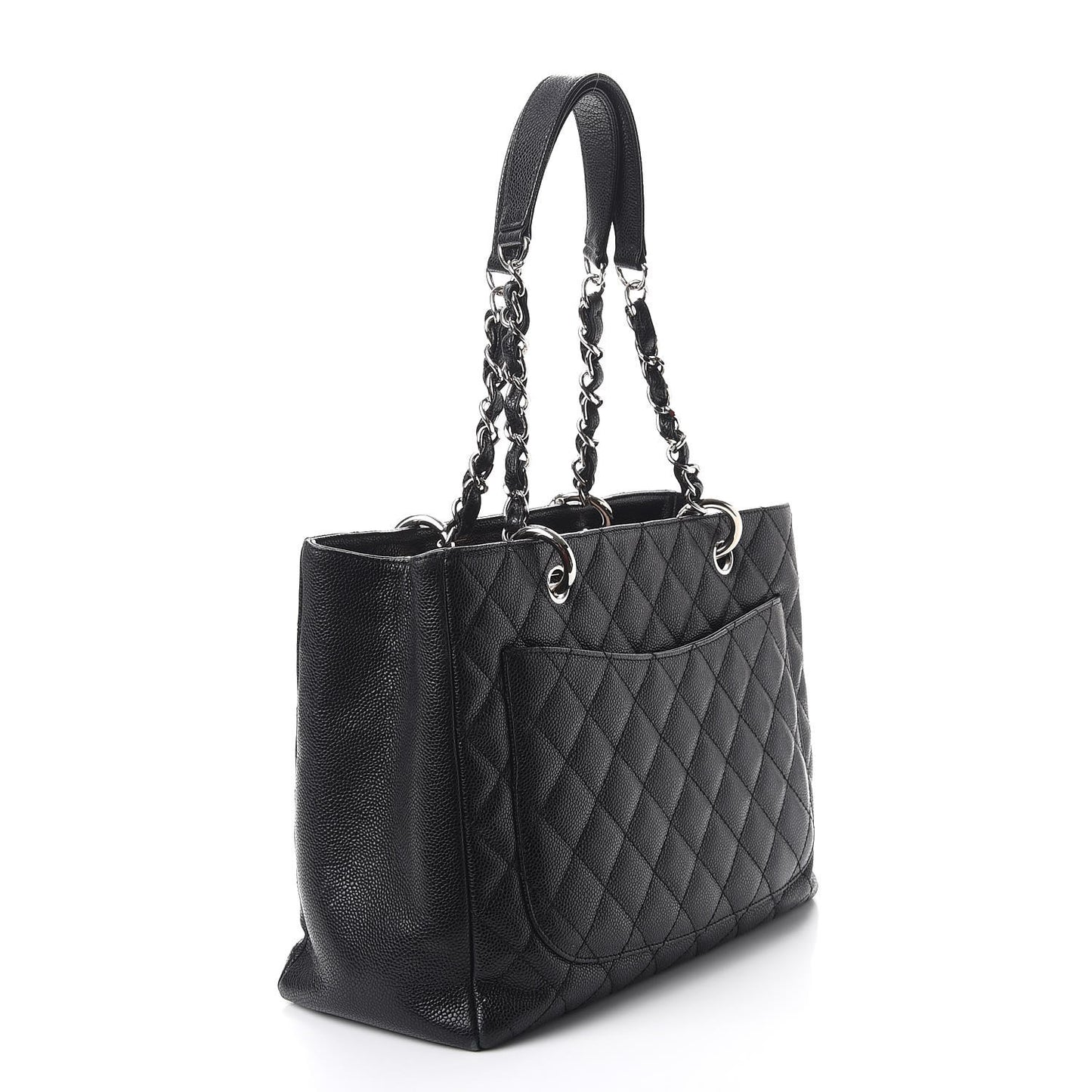 Caviar Quilted Grand Shopping Tote GST Black