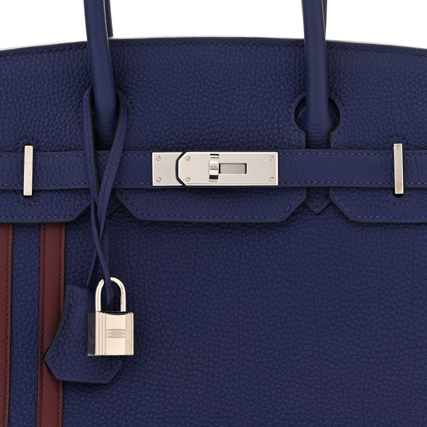 Togo Swift Officier Birkin 30 Bleu Encre Rouge H