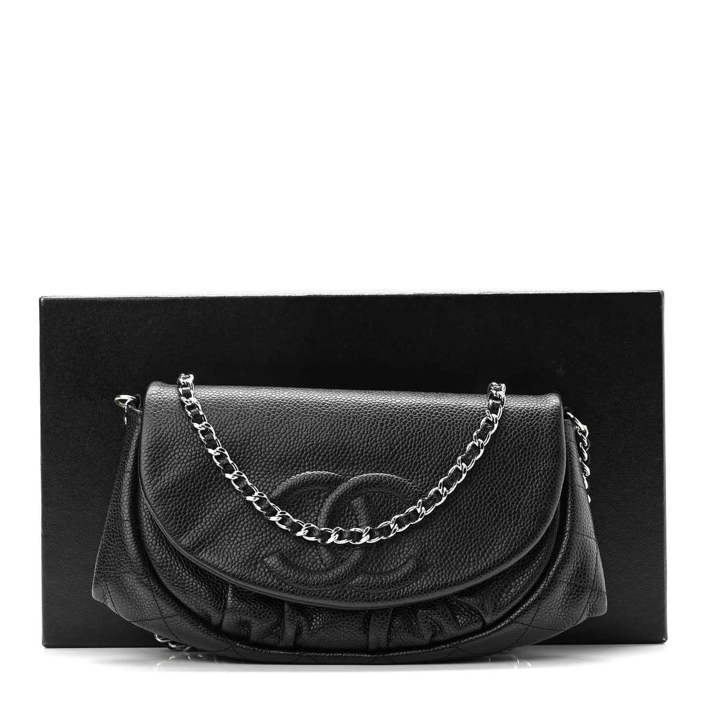 Caviar Half Moon Wallet On Chain WOC Black