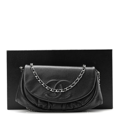 Chanel Caviar Half Moon Wallet On Chain WOC Black 12 of 12