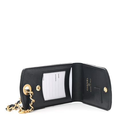 Chanel Lambskin Quilted Chanel 19 Luggage Tag Black 3 of 7
