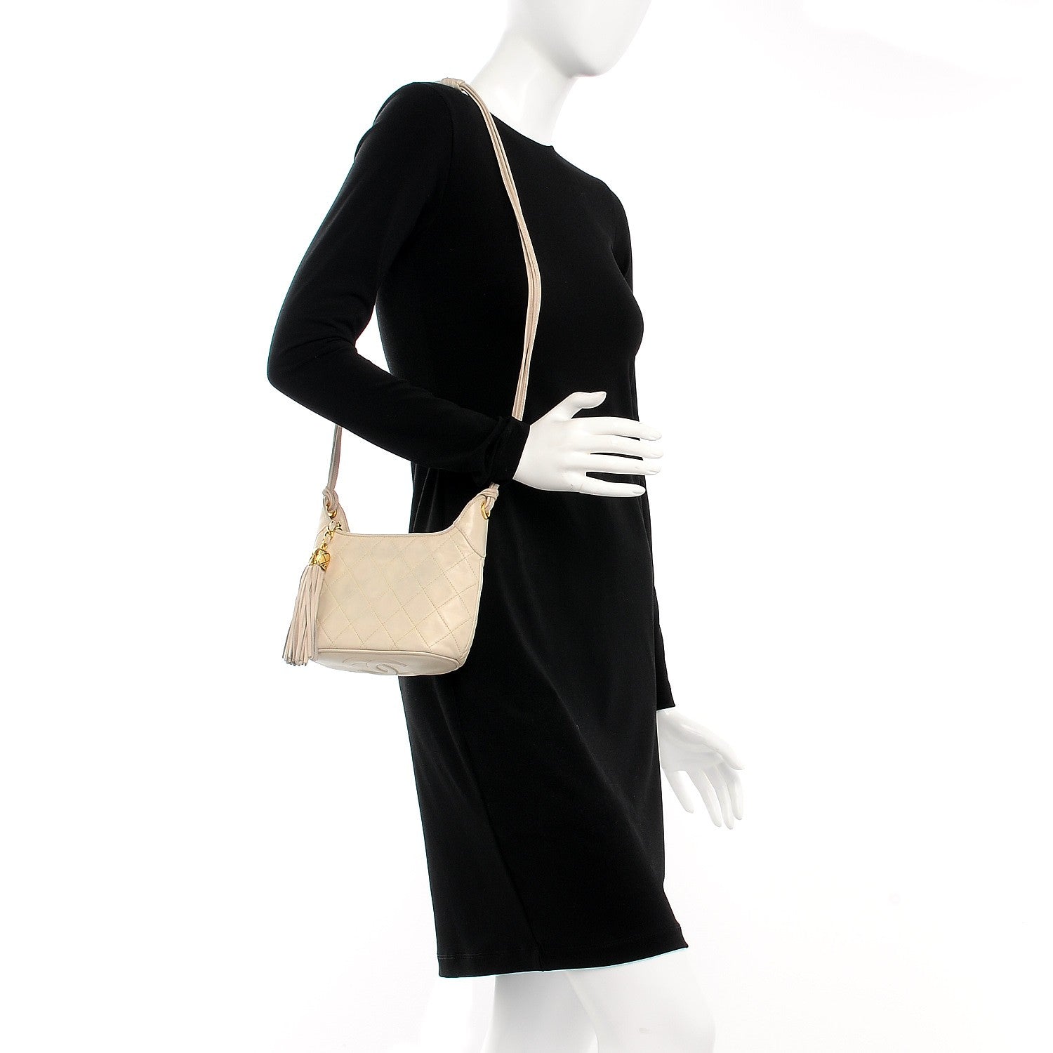 Chanel Lambskin Quilted Tassel Bag Beige Clair 2 of 10