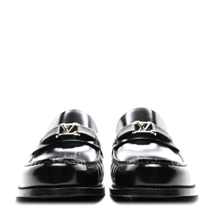 Louis Vuitton Calfskin Monogram Eclipse Mens Major Loafers 12 Black 2 of 9