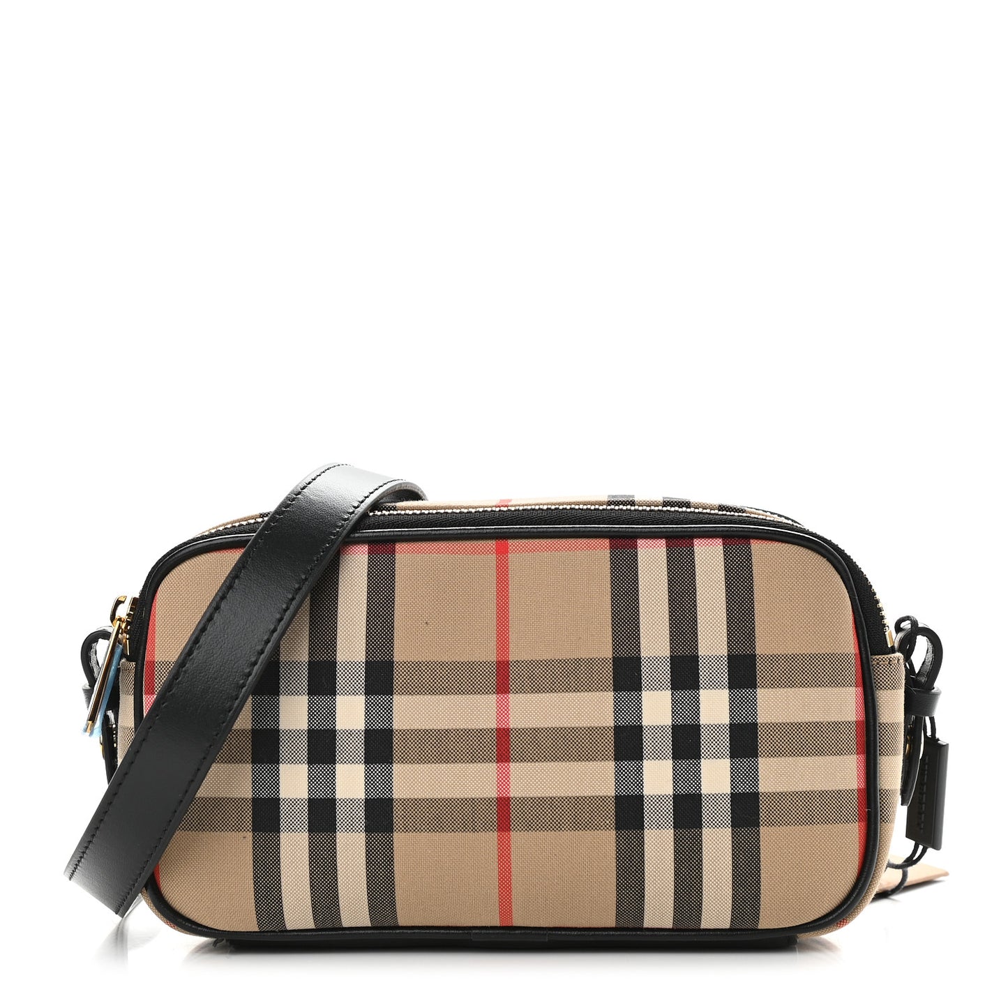 Calfskin Vintage Check Micro Camera Bag Archive Beige