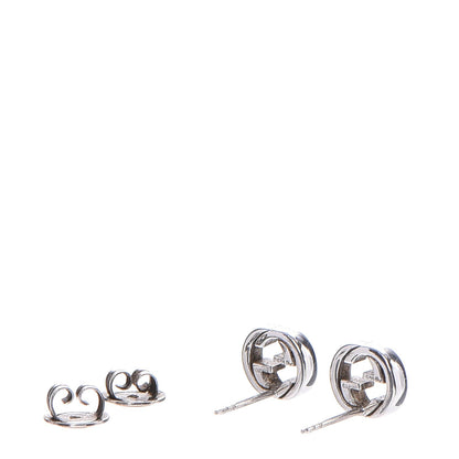 Gucci Sterling Silver Interlocking GG Stud Earrings 3 of 5