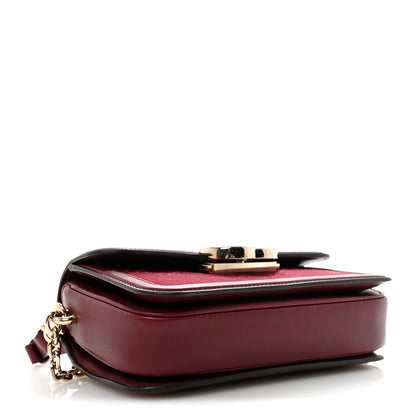 Gucci Crepe Wool Silk GG Monogram Go Small Shoulder Bag Rosso Ancora 5 of 10