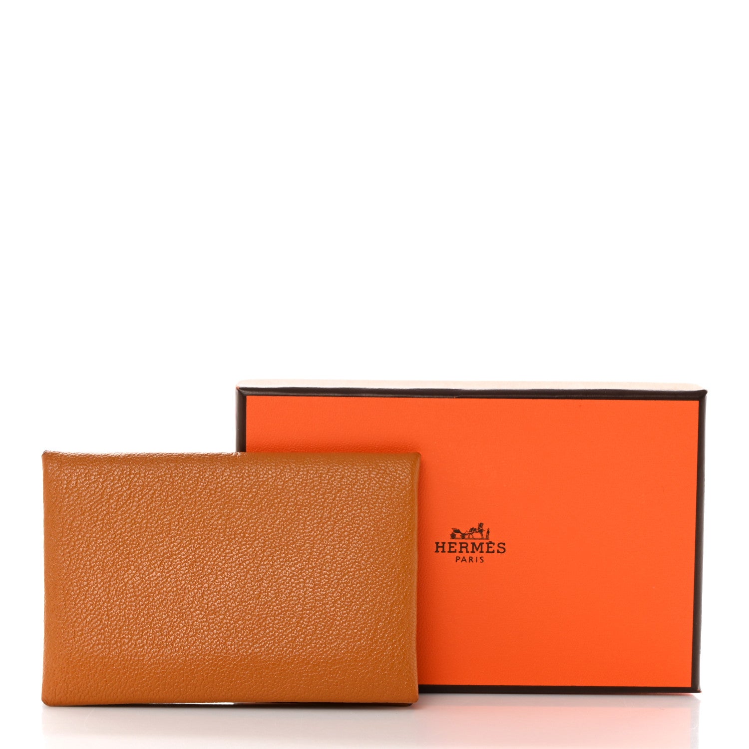 Hermes Chevre Mysore Verso Calvi Card Case Caramel Rose Sakura 8 of 8