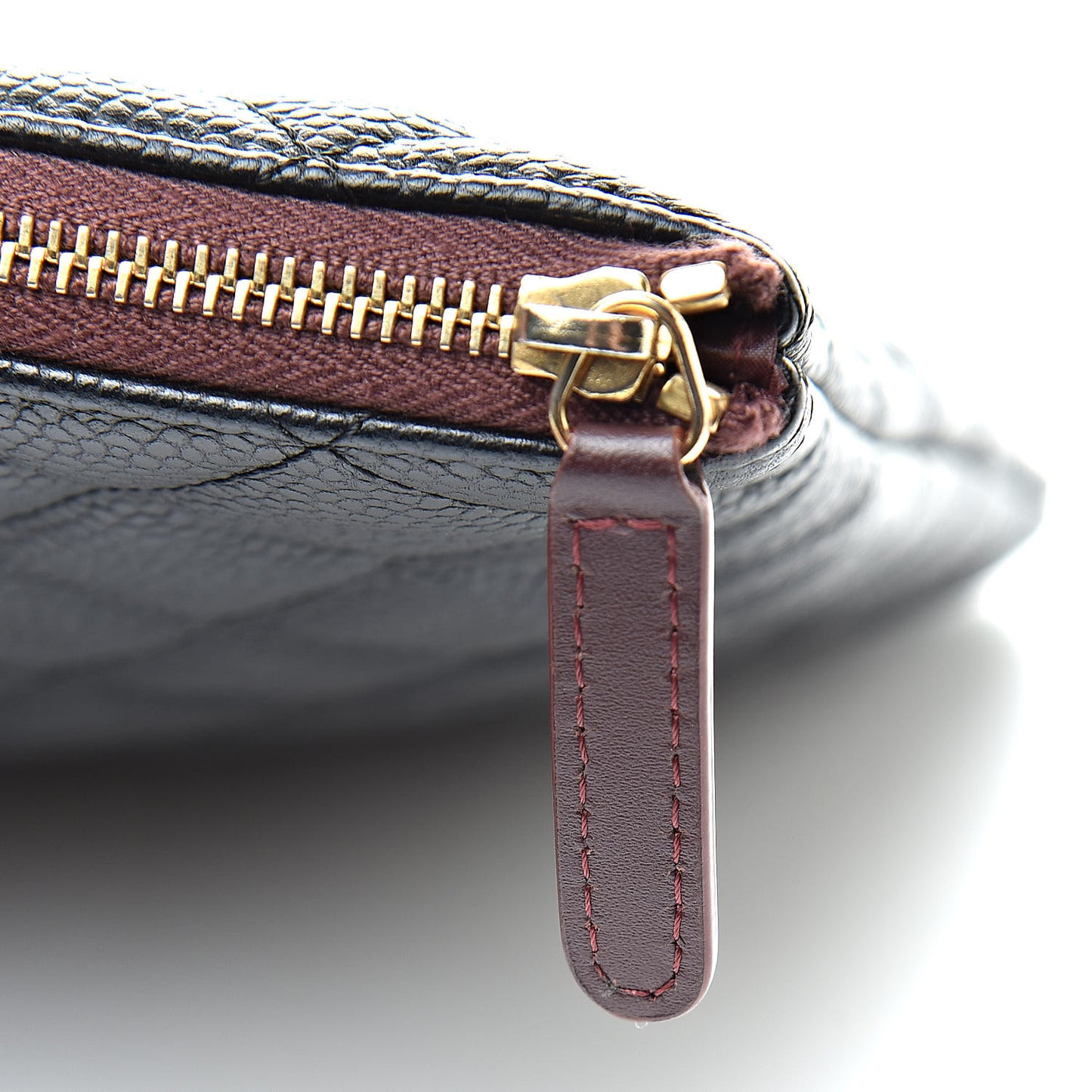 Caviar Quilted Large Cosmetic Case Black