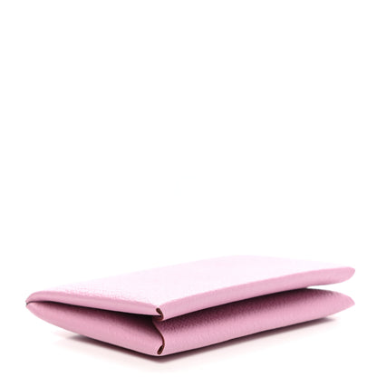 Hermes Chevre Mysore Calvi Card Case Mauve Sylvestre 4 of 8