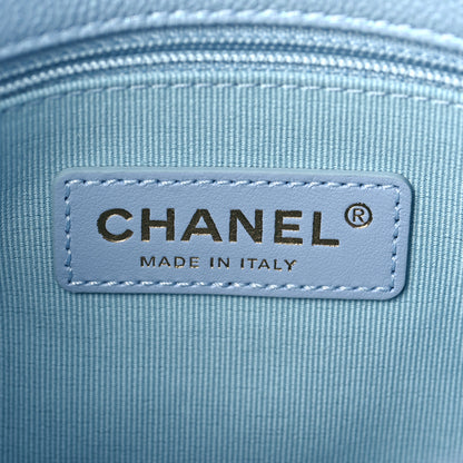 Chanel Iridescent Caviar Quilted Mini My Perfect Flap Light Blue 6 of 7
