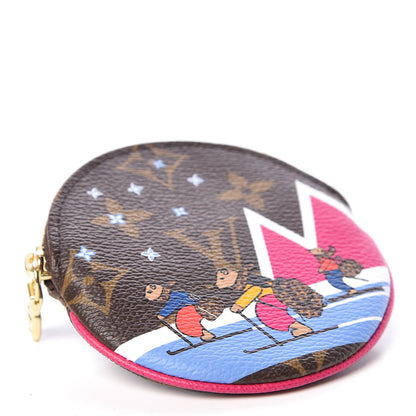 Louis Vuitton Monogram 2018 Christmas Animation Round Coin Purse 4 of 8