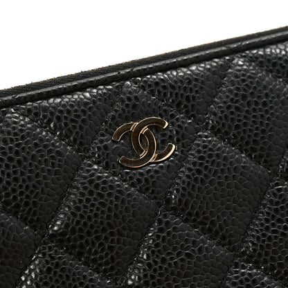 Chanel Caviar Quilted Large Zipped Clutch Black 10 of 11