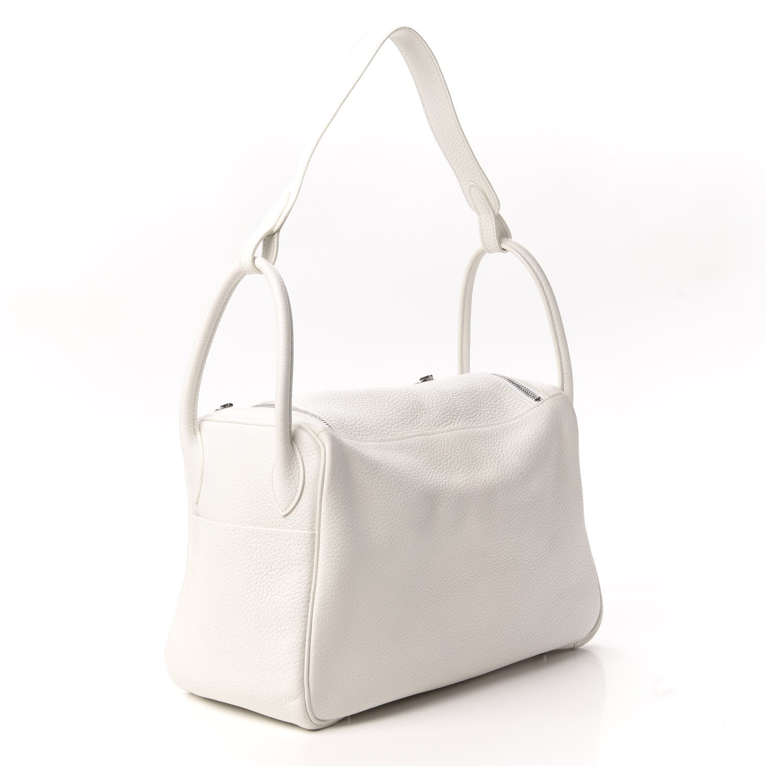 Hermes Taurillon Clemence Lindy 30 White 3 of 9