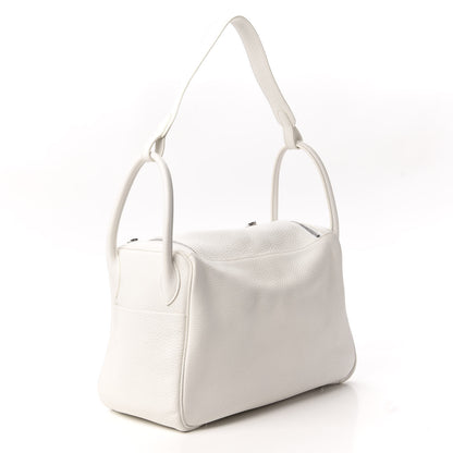 Hermes Taurillon Clemence Lindy 30 White 3 of 9