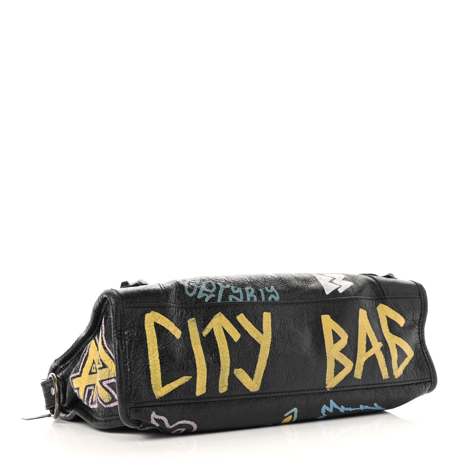 Balenciaga Agneau Graffiti All Over Classic Hardware S City Black Multicolor 4 of 10