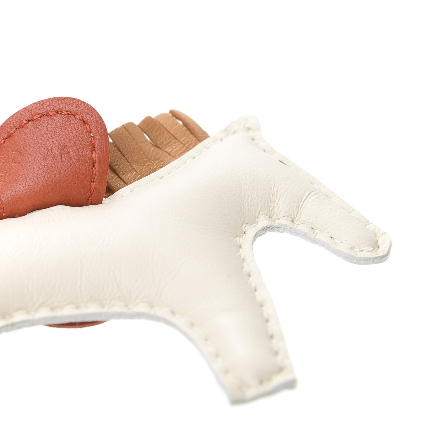 Milo Lambskin Grigri Rodeo Horse Bag Charm PM Craie Sesame Cornaline