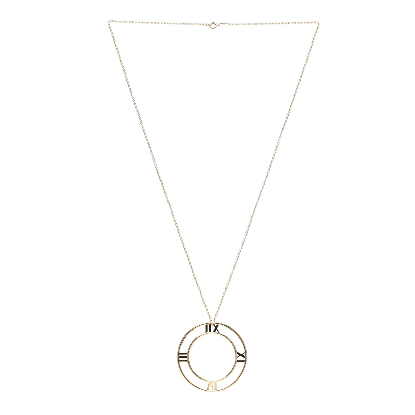 18K Yellow Gold Large Atlas Open Pendant Necklace