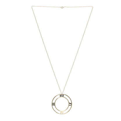 Tiffany 18K Yellow Gold Large Atlas Open Pendant Necklace 3 of 6