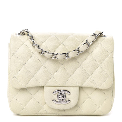Chanel Caviar Quilted Mini Square Flap White 1 of 11