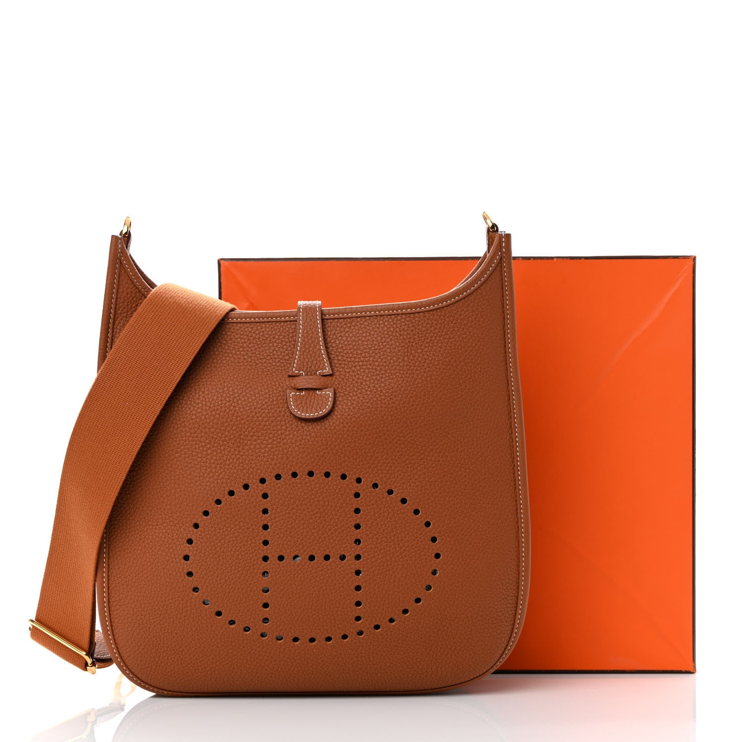 Hermes Taurillon Clemence Evelyne III PM Gold 12 of 12