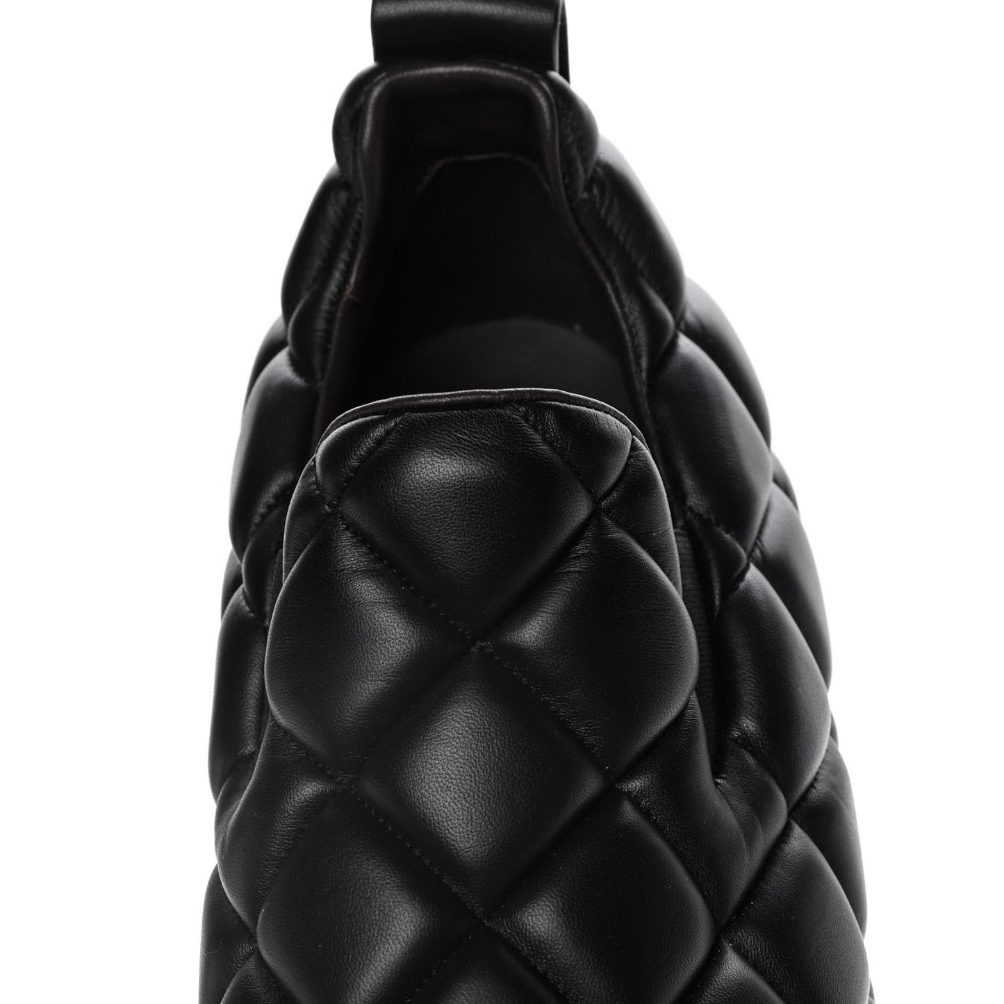 Lambskin Quilted Slip On Sneakers 41 Black