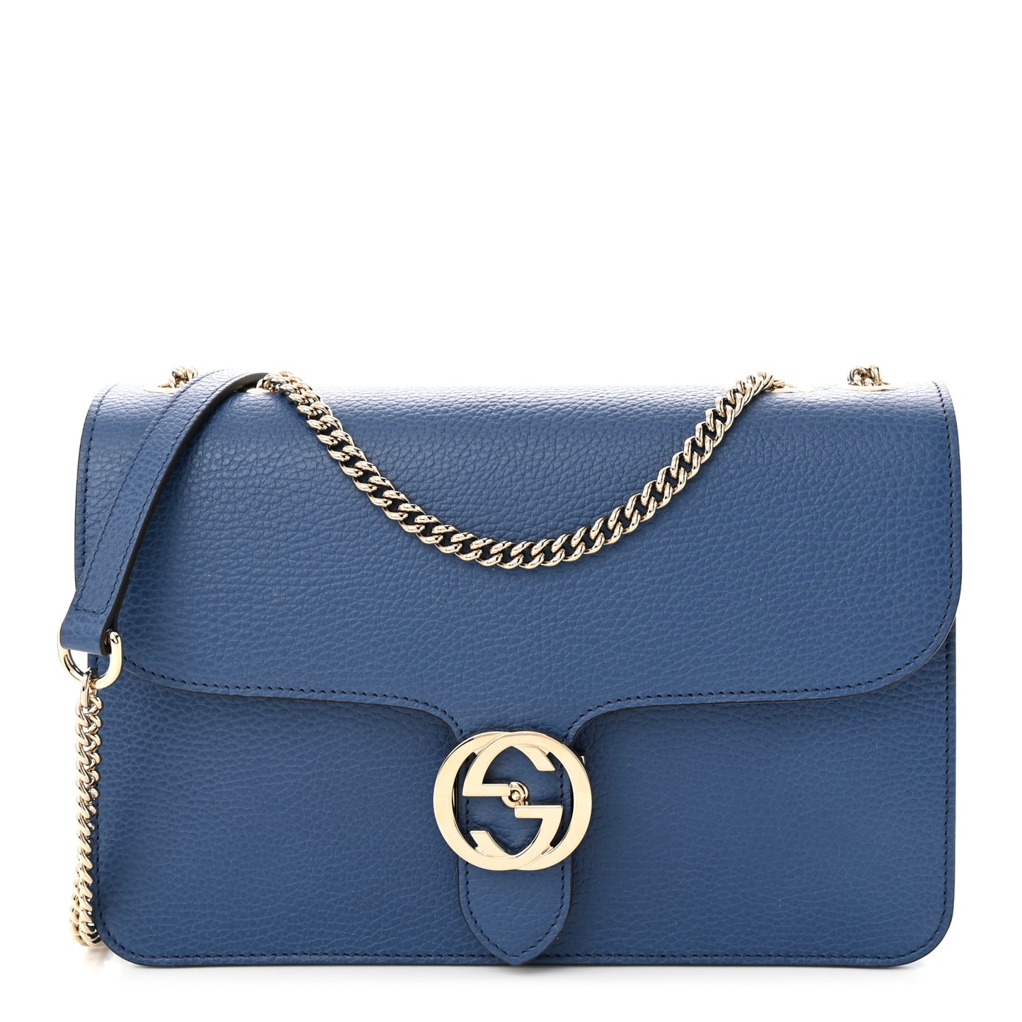 Dollar Calfskin Interlocking G Shoulder Bag Caspian