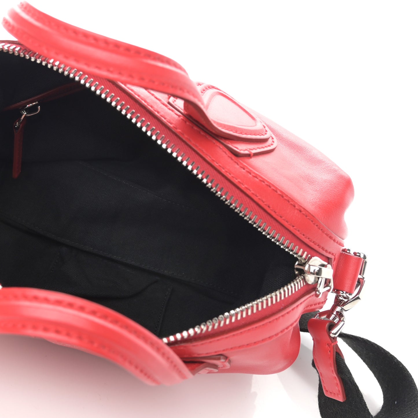 Calfskin Micro Nightingale Logo Strap Red