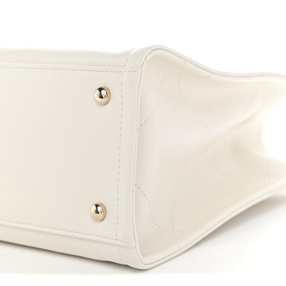 Chanel Calfskin CC Zipped Shopping Tote White 9 of 9