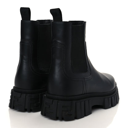 Fendi Calfskin Rubber Fendi Force Chelsea Boots 39 Black 4 of 9