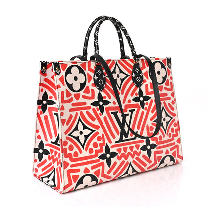 Louis Vuitton Monogram Giant Crafty Onthego GM Creme Rouge Black 3 of 8