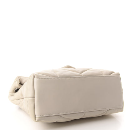 Saint Laurent Lambskin Quilted Small Loulou Puffer Monogram Chain Satchel Blanc Vintage 4 of 11