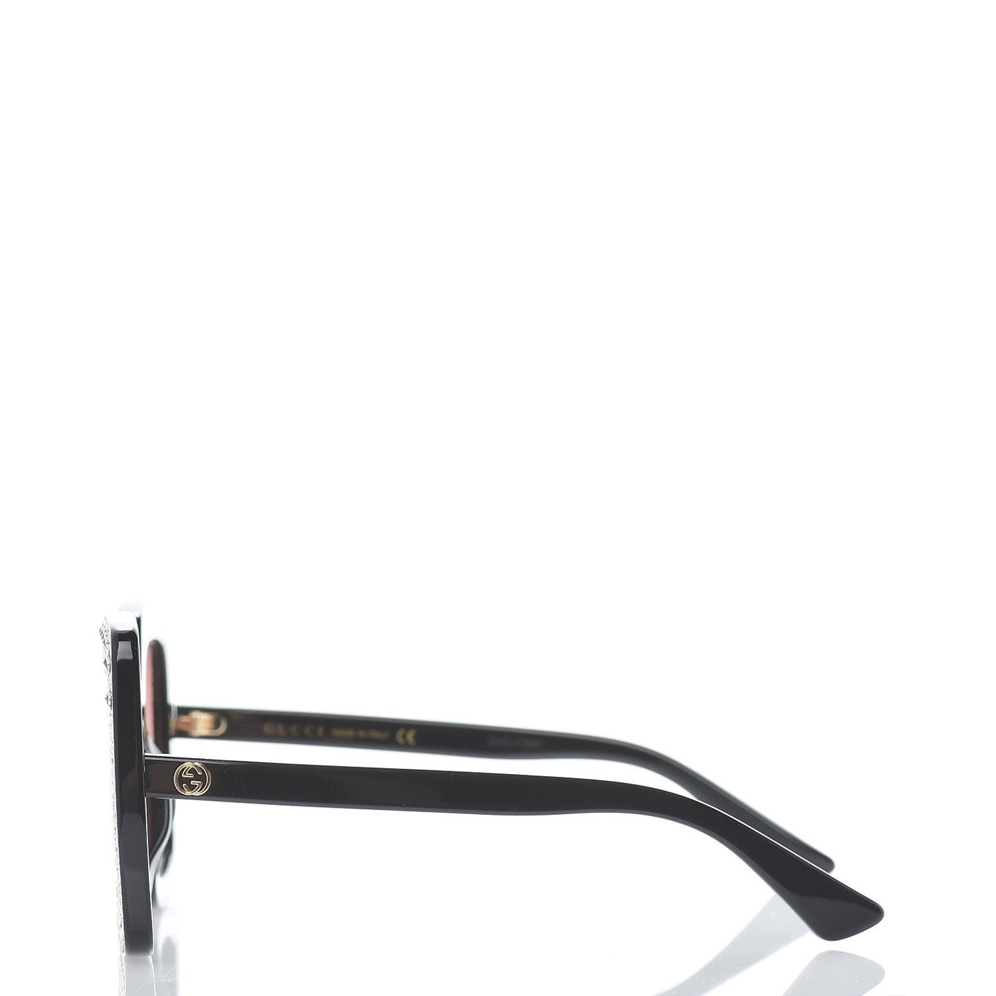 Acetate Crystal Oversize Sunglasses GG0148S Black
