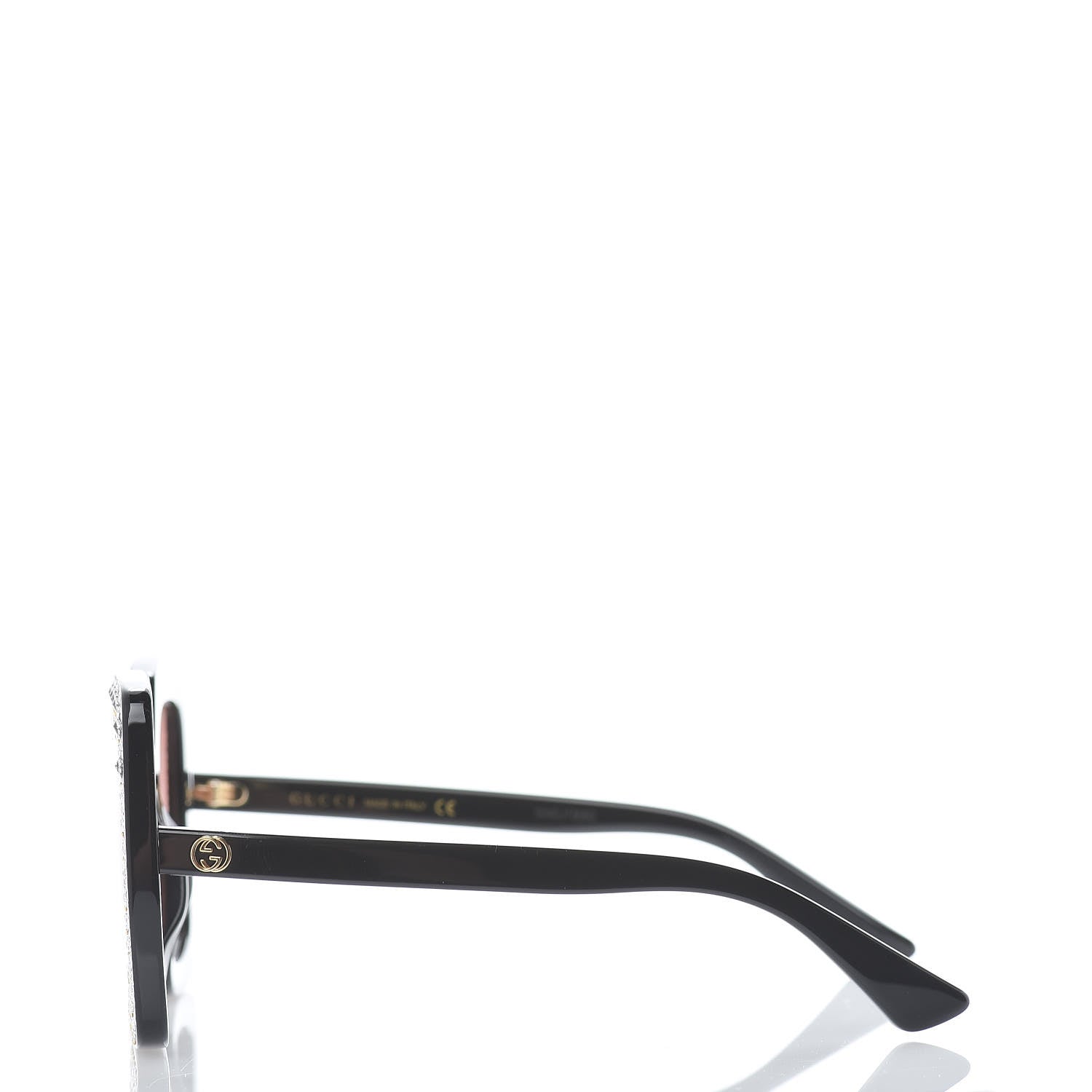 Gucci Acetate Crystal Oversize Sunglasses GG0148S Black 3 of 7