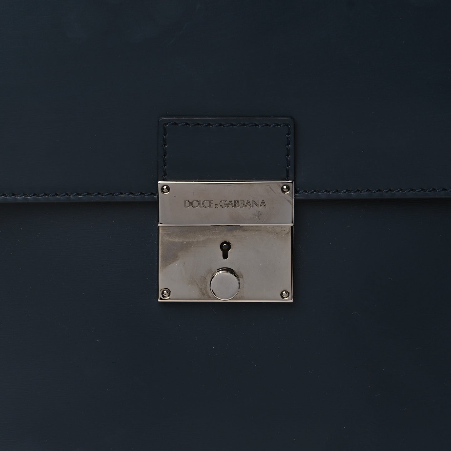 Vitello Large Zip Clutch Dark Blue