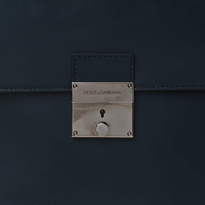 Dolce & Gabbana Vitello Large Zip Clutch Dark Blue 7 of 9