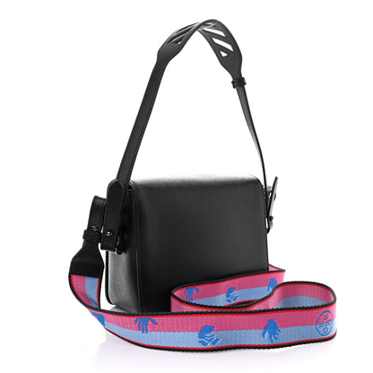 Off-White Saffiano Striped Mini Diag Binder Clip Bag Black White Indus 3 of 10