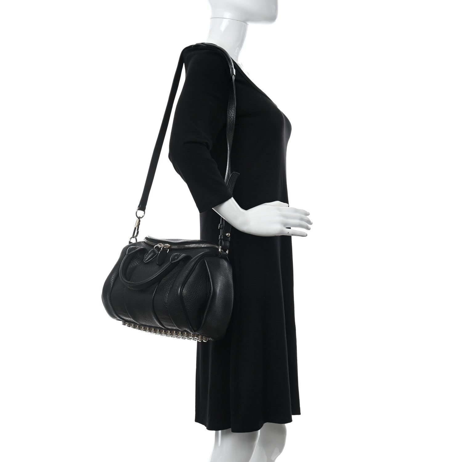 Alexander Wang Pebbled Lambskin Mini Rockie Black Gold Hardware 2 of 10