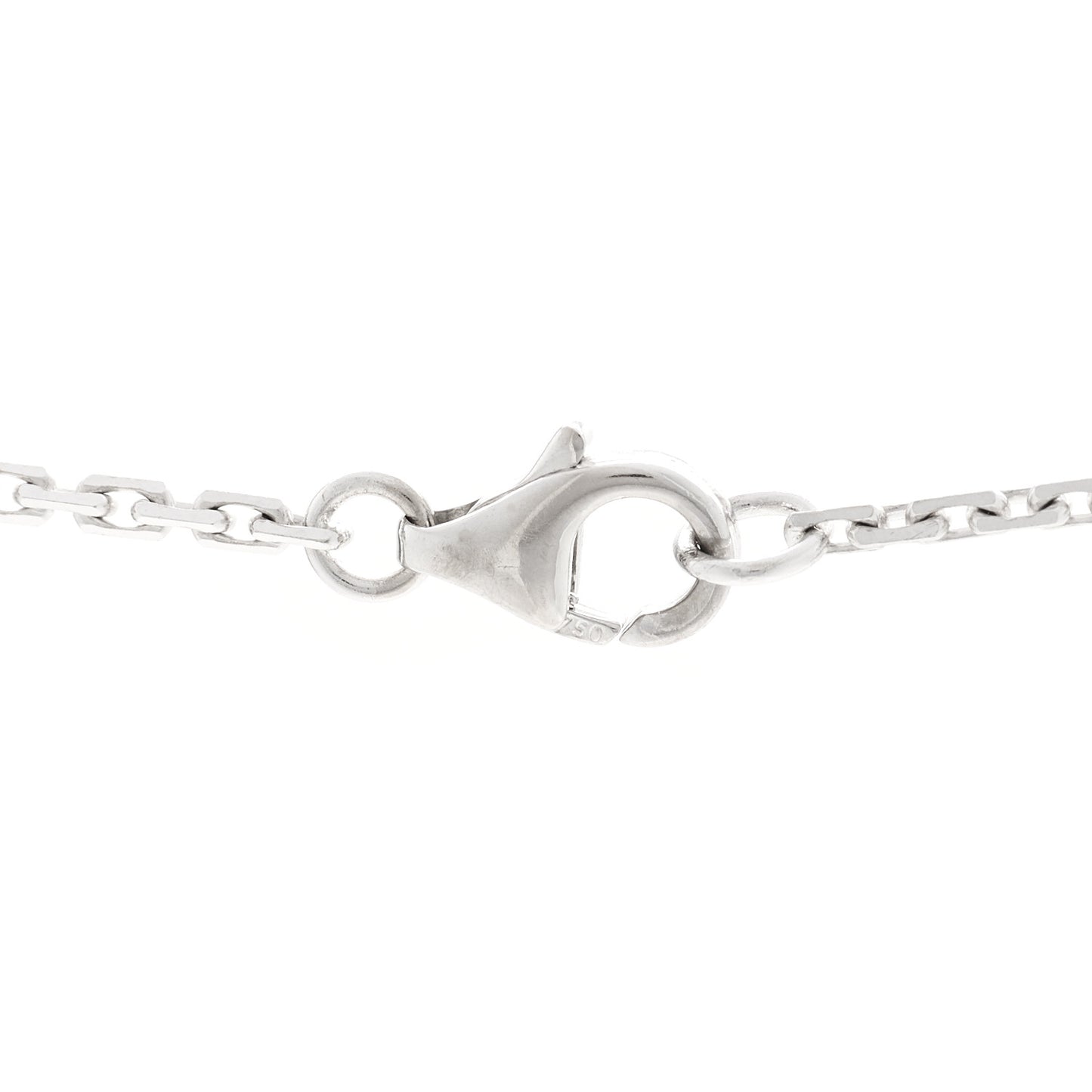 18K White Gold Diamond Interlocking LOVE Necklace