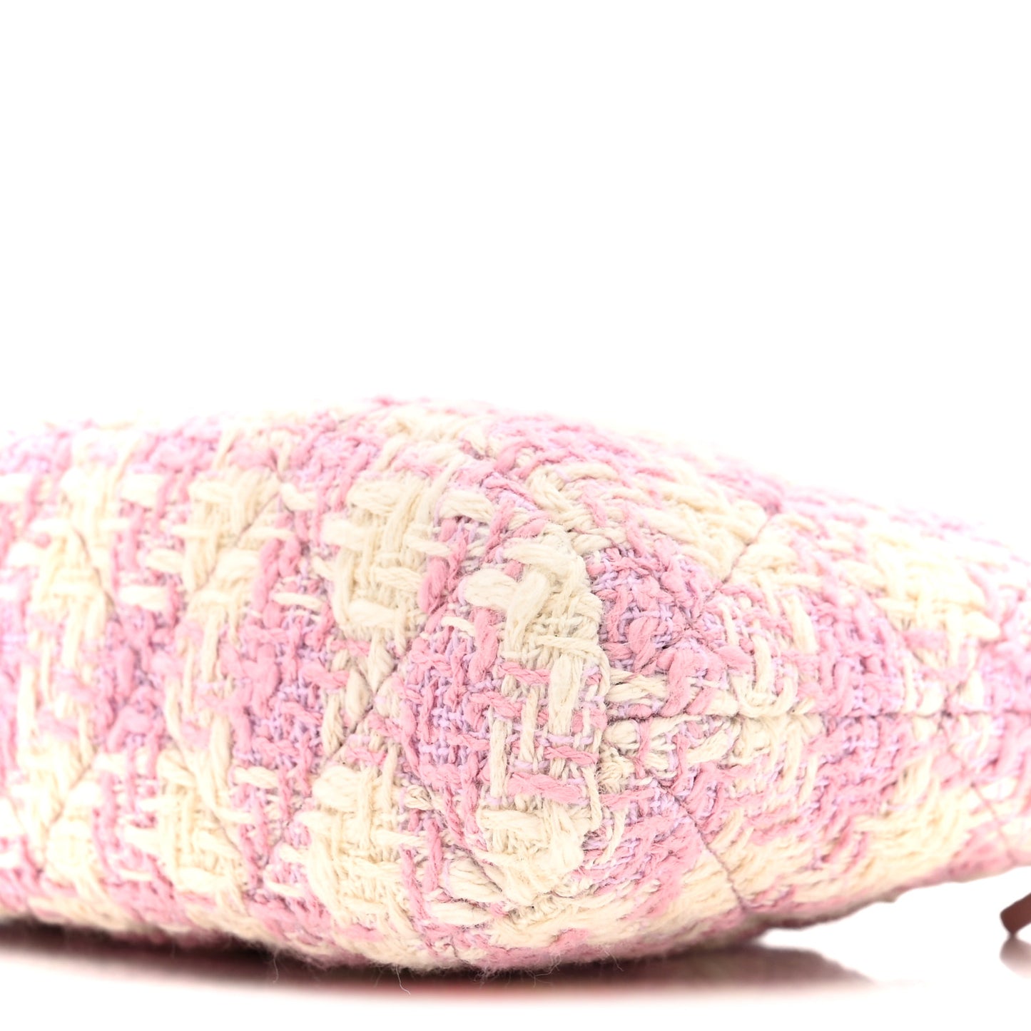 Tweed Quilted Mini Clutch With Chain Pink