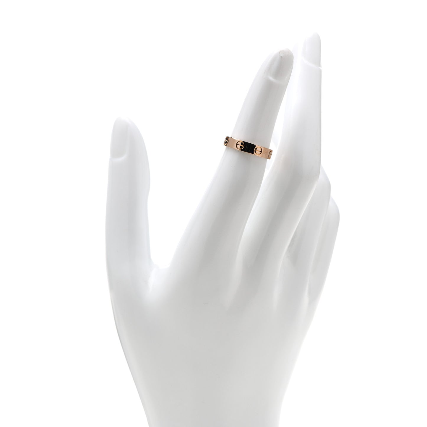 18K Pink Gold 3.5mm LOVE Wedding Band Ring 48 4.5