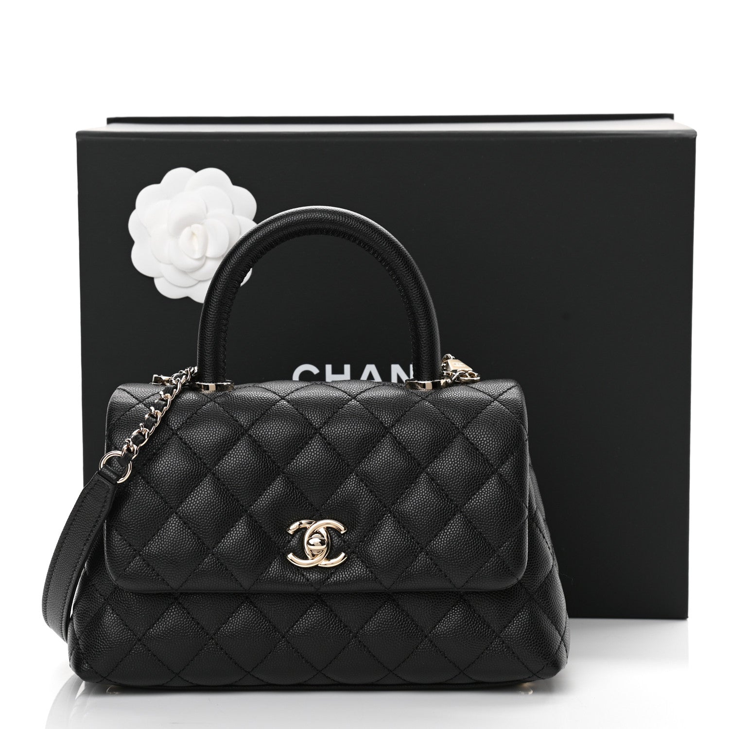 Chanel Caviar Quilted Mini Coco Handle Flap Black 11 of 11