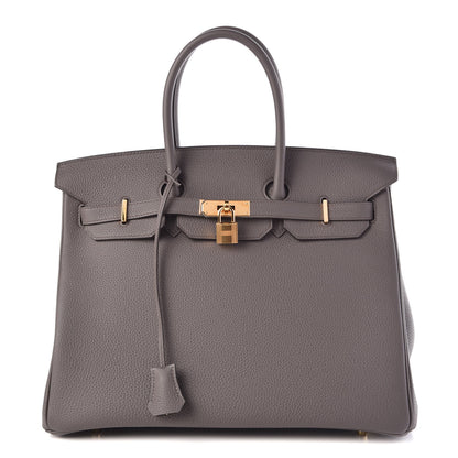 Hermes Togo Birkin 35 Etain 1 of 37